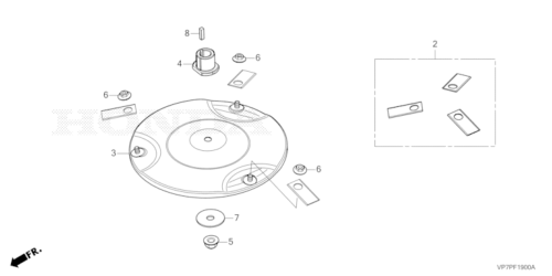 LAME ROTATIVE POUR HRM2500E HONDA MIIMO