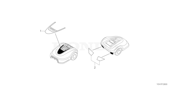 ETIQUETTE POUR HRM70E LIVE HONDA MIIMO