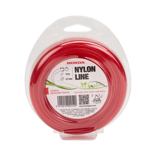 Fil Nylon Rond Rouge 2,7 mm x 12 m – Réf. 72511-VF9-012RLRE – Pour Débroussailleuses Honda