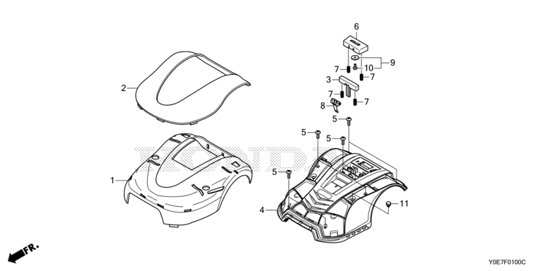 COUVERCLE HRM40E & LIVE HONDA MIIMO