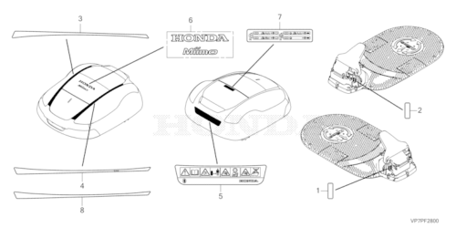 ETIQUETTE POUR HRM 2500E HONDA MIIMO